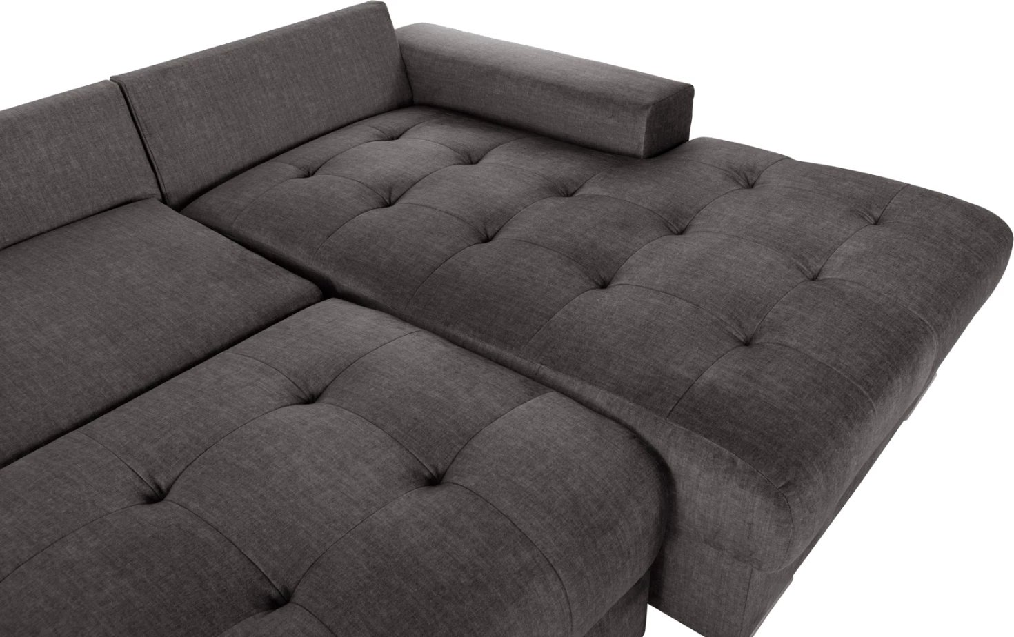 Divan këndor (djathtas) me hapësirë magazinimi CLANCY FH3281.02R pëlhurë antracit 308x181x92H cm