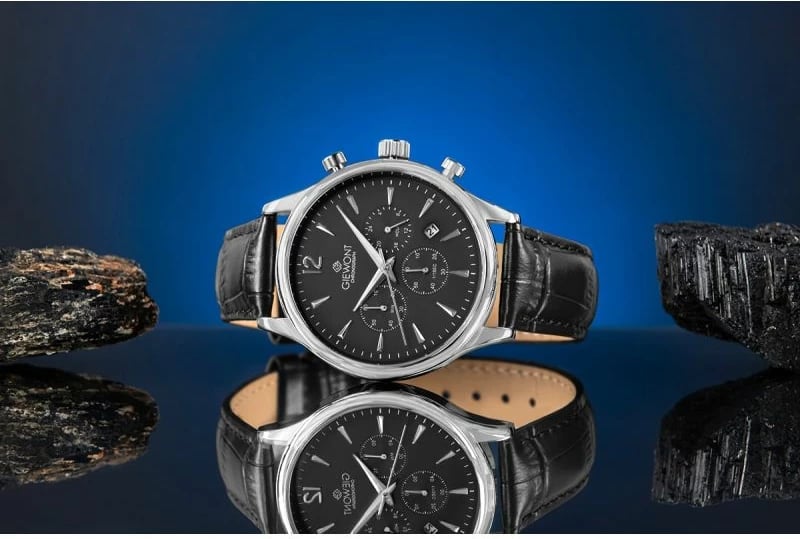 Orë dore për meshkuj Giewont, e zezë/argjendtë