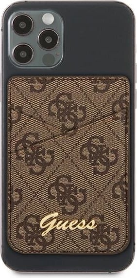 Mbështjellës Guess Wallet Card Slot GUWMS4GTLBR me MagSafe, kafe