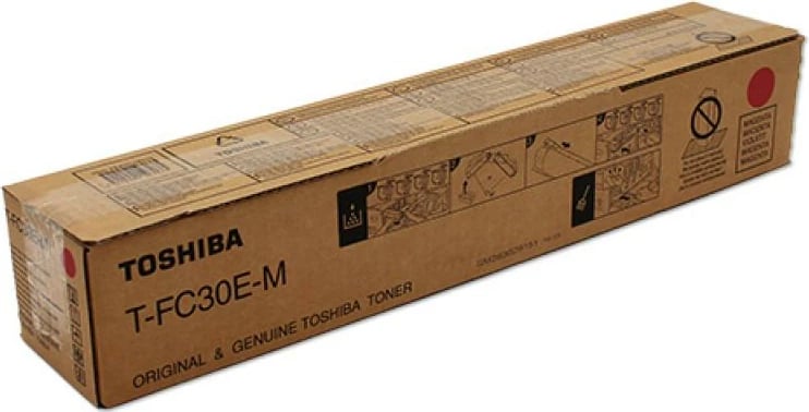 Toner, Toshiba, T-FC30E-M (T-FC30EM) 6AJ00000283, për e‑Studio 2050C/2051C/2550C/2551C, rendiment deri 24,000 faqe, magenta