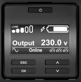 UPS APC Smart-UPS On-Line SRT3000RMXLI, 3000VA, 8x C13 & 2x C19, rackmount, Double-conversion (Online), 3 kVA, 2700 W, Sine, 100 V, 275 V