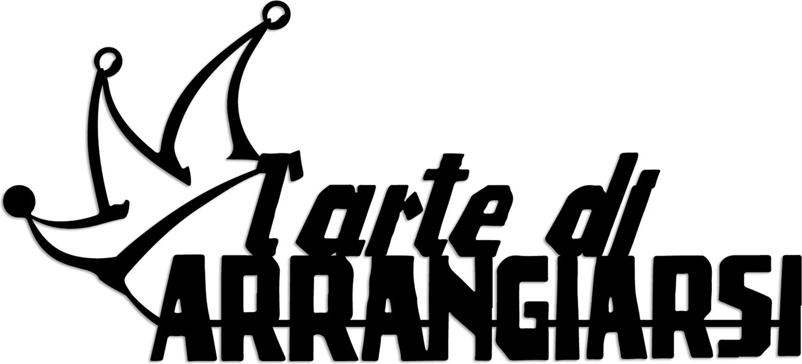 Aksesor dekorativ metalik për mur, Wallity, Arrangiarsi 1, ngjyrë e zezë