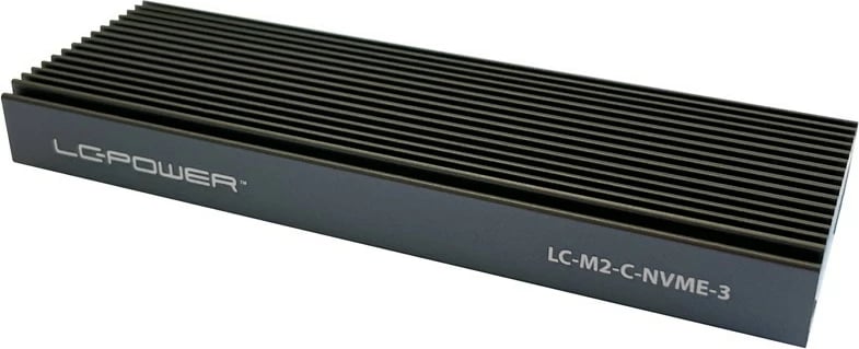Kasë LC-Power LC-M2-C-NVME-3 për SSD M.2, USB Type-C, e zezë