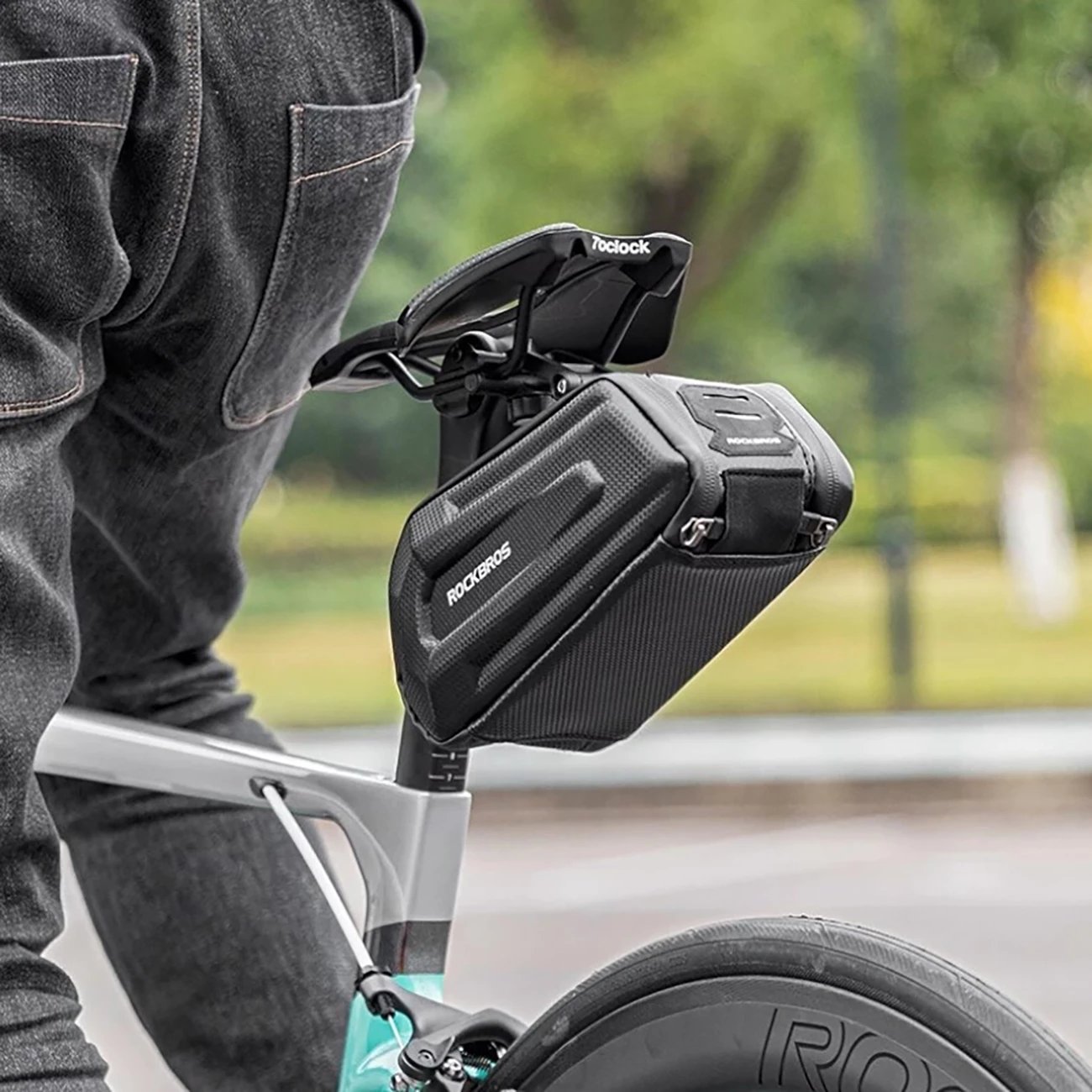 Çantë nën sedilje biçiklete Rockbros B69, 1.8L, sistem i lehtë montimi, e zezë