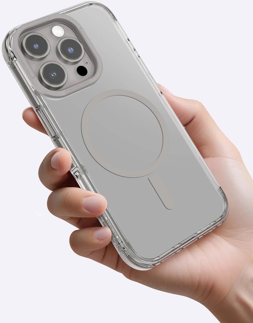 Mbështjellës AmazingThing Omni Mag Case për iPhone 16 Pro Max, Gri