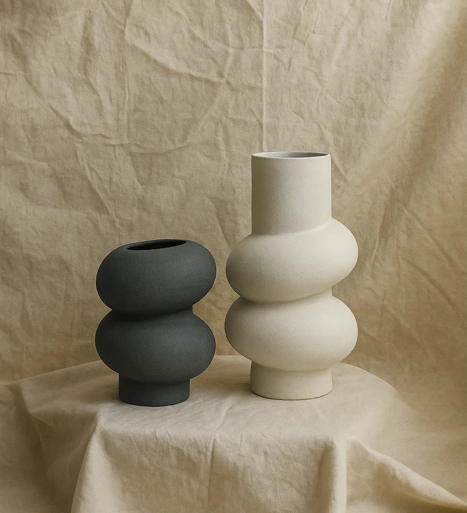 Vazo DANEET, alumin, gri, 17x17x23cm