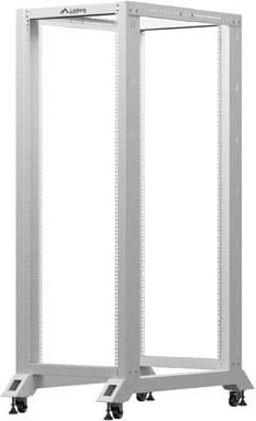 stendë rafti e hapur 19", Lanberg OR01-6032-S, 32U, 600x1000 mm, kapacitet 600 kg, gri RAL 7035