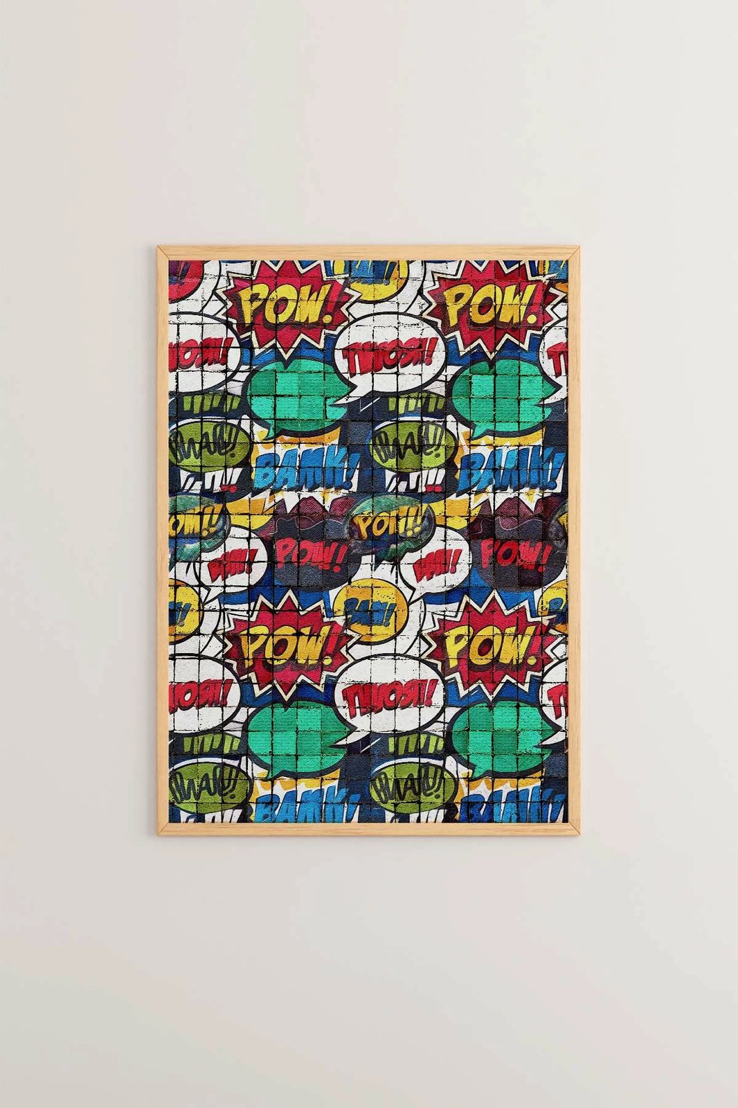 Pikturë dekorative me kornizë, Wallity Popmosaıc25, shumëngjyrëshe, 33x48cm