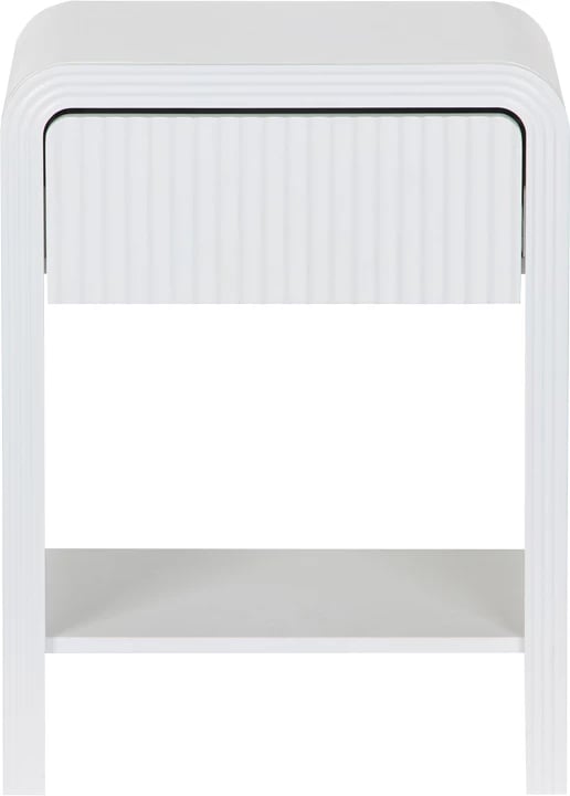 Komodinë Zeplen MDF ngjyrë e bardhë 40x30x53cm