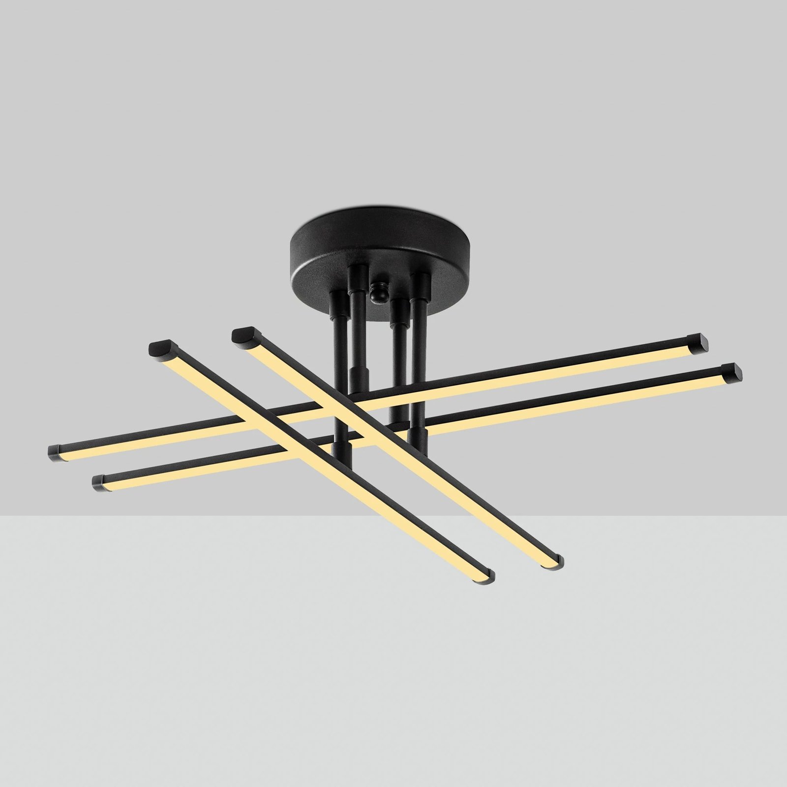 Llambë tavani moderne, metal i zi, Opviq Exhaust-13661, 61x22x61cm