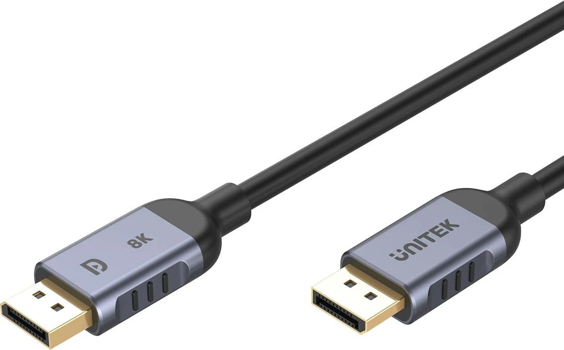 Kabllo DisplayPort Unitek C1628GY01-1M, 1m, 8K@60Hz, 4K@240Hz, HDR, zi/gri