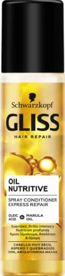 Spray kondicioner për flokë Schwarzkopf Gliss Oil Nutritive unisex 200ml