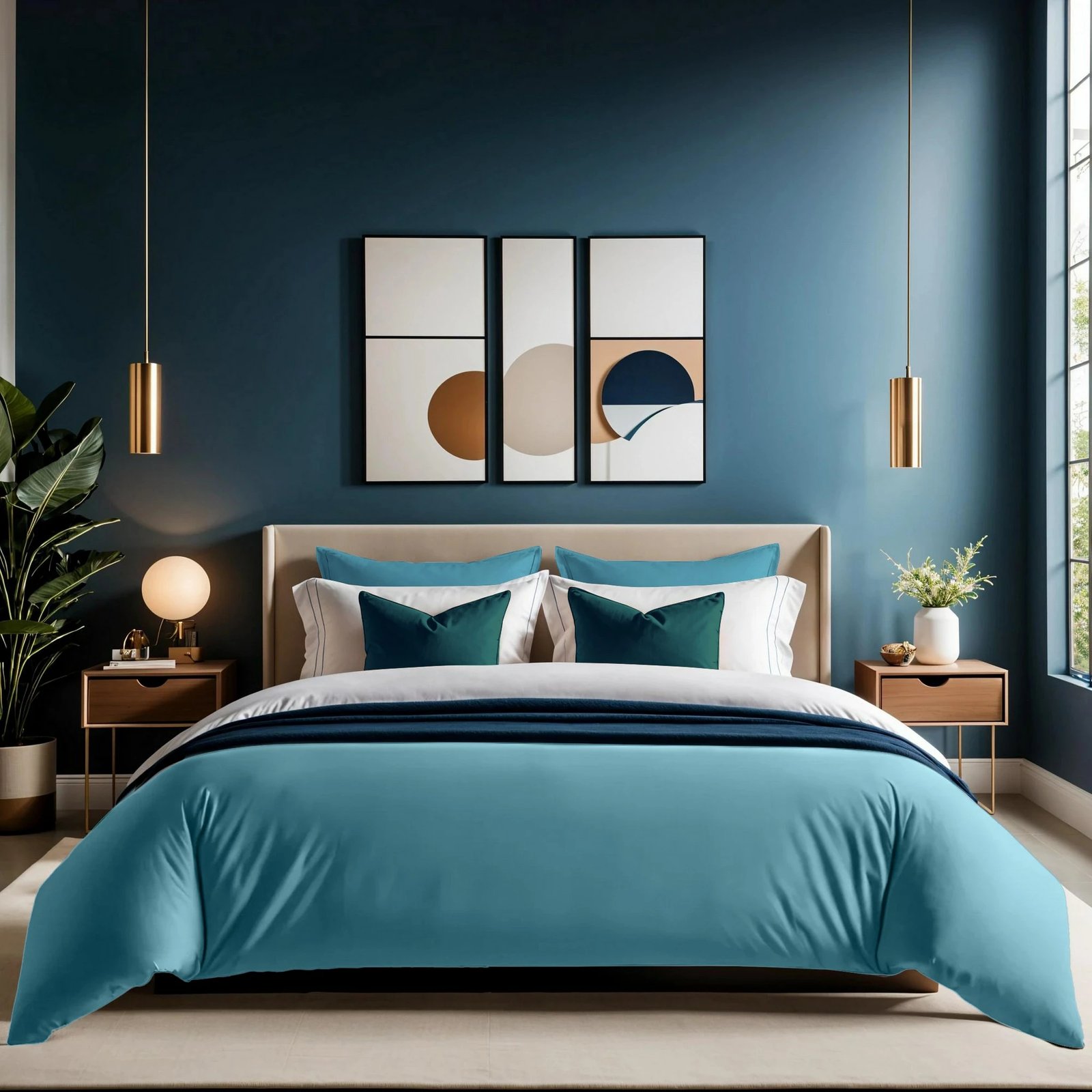 Mbulesë jorgani njëpersonëshe Ranforce, ngjyrë blu petrol, L'essentiel, Nesto