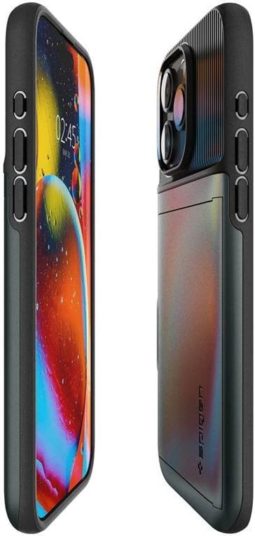 Mbështjellës Spigen Slim Armor CS për iPhone 15 Pro Max, e gjelbër e errët