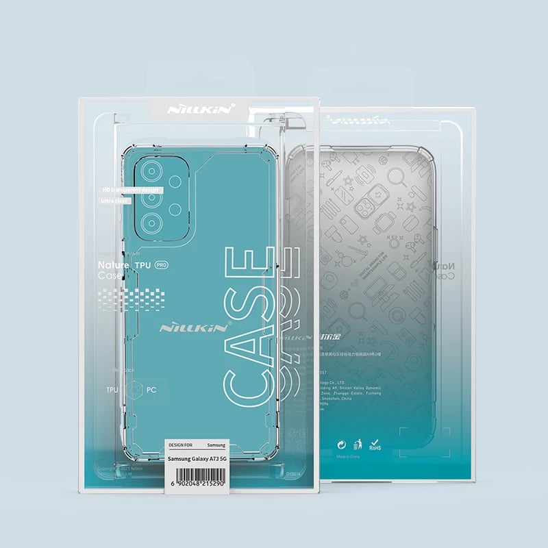 Mbështjellës Nillkin Nature Pro për Samsung Galaxy A73, transparent, i bardhë