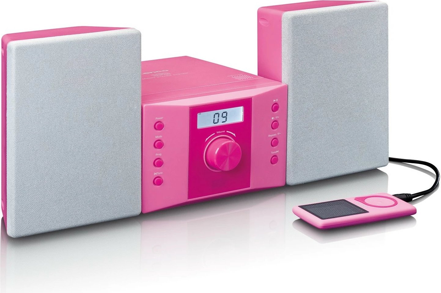 Altoparlantë Lenco MC-013, MP3, FM radio, AUX, rozë