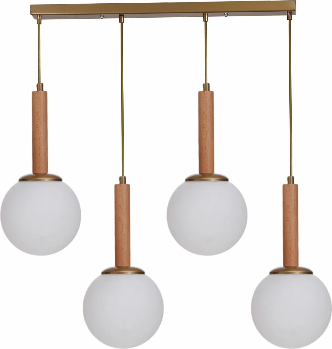 Llambadar Opviq, 9073-6, metal dhe xham, ngjyrë e bardhë, lisi, ari