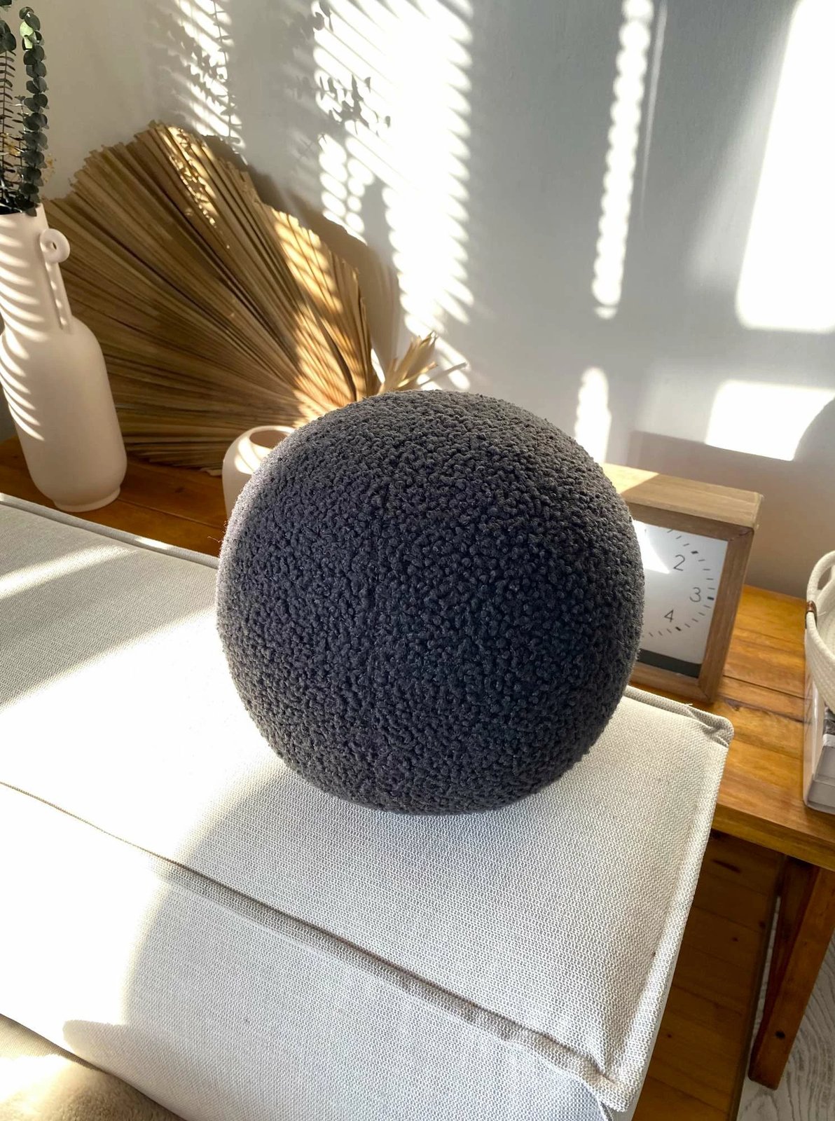 Jastëk dekorativ Teddy Top 20, ngjyrë antracit, Evila Originals