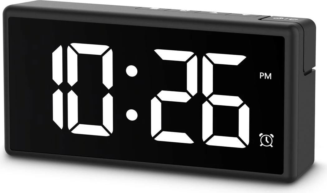 Orë alarmi elektronike Hama Ibiza, digjitale, me ekran shumëngjyrësh, USB, e zezë