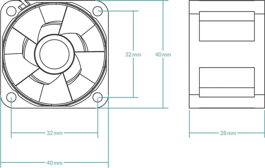 Ventilator kase ARCTIC S4028-6K, 40mm, 6000 RPM, PWM, i zi