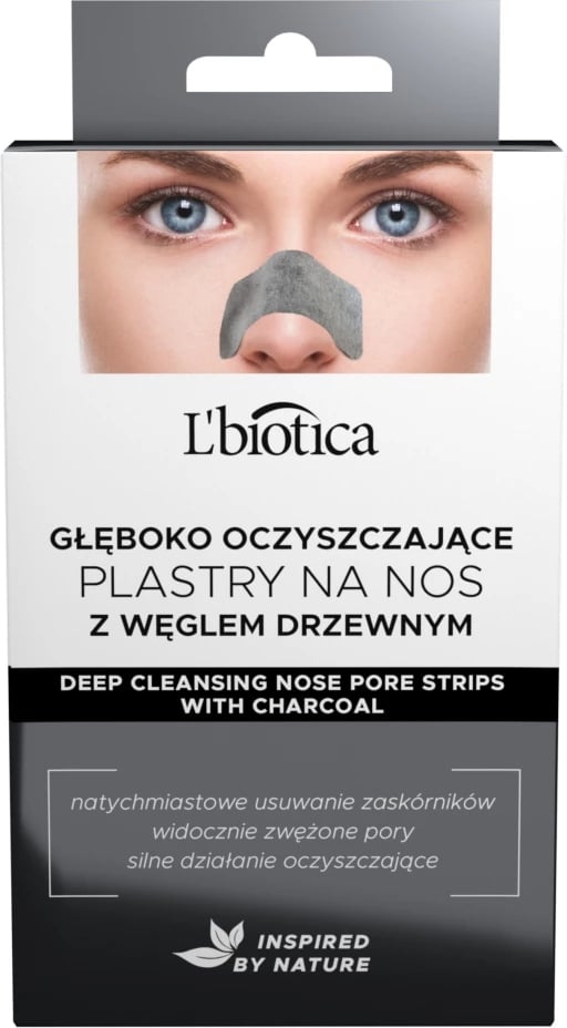 Shirita për hundë me karbon aktiv L'biotica, 3 copë, për femra