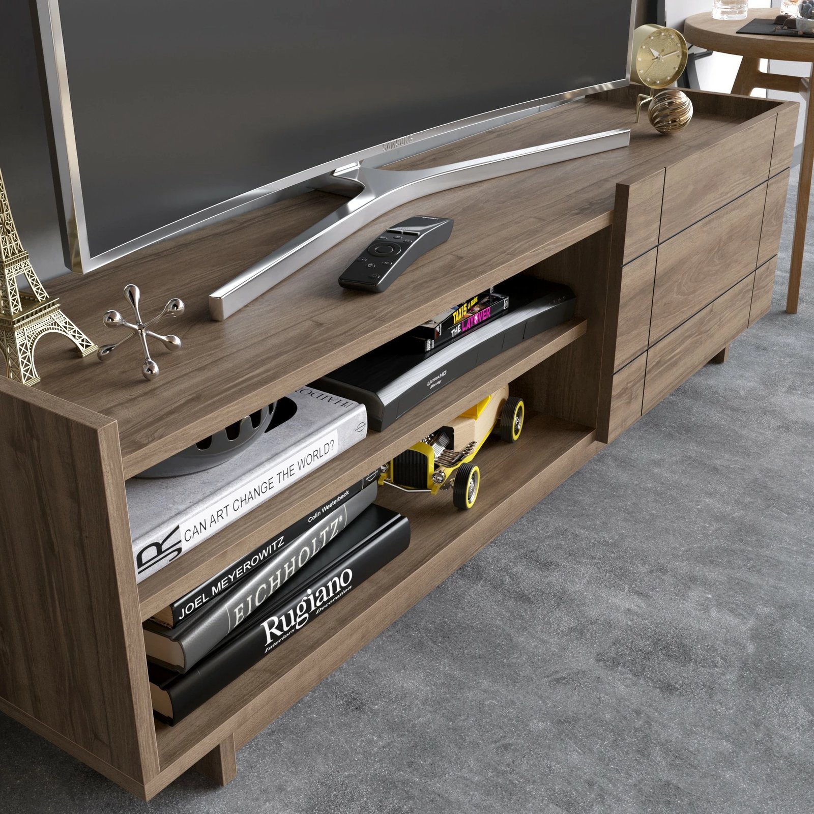 Komodë TV Valantina, ngjyrë arre, Hanah Home