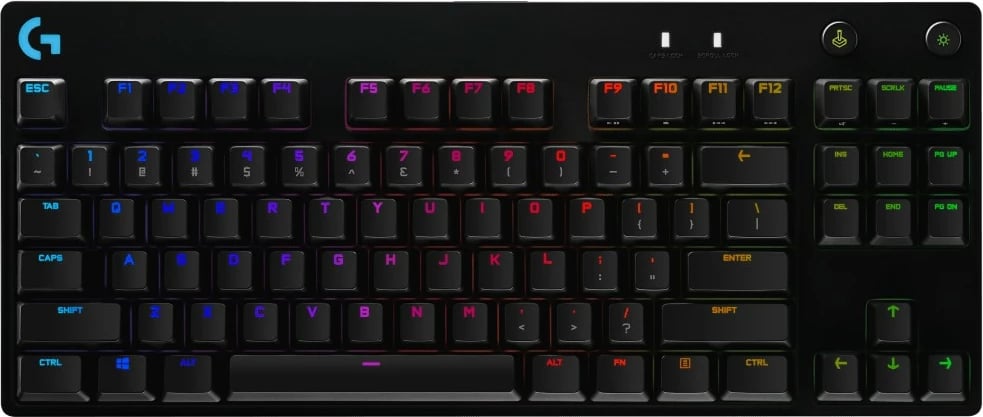 Tastierë mekanike Logitech G PRO, Tenkeyless, RGB LED, e zezë