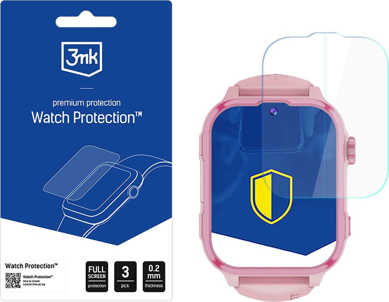 Mbrojtës ekrani për smartwatch 3mk Protection për Garett Kids Hero Pro 4G, set 3 copë