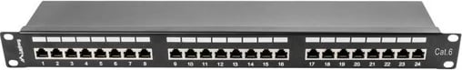Patch panel Lanberg PPS6-1024-B, 24 porta, CAT 6, 1U, i zi