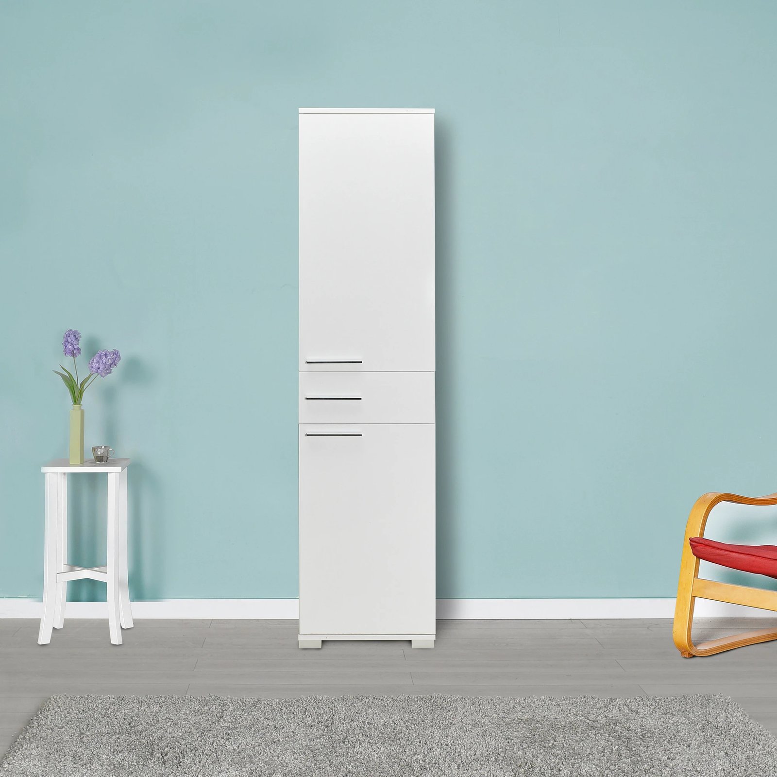 Dollap multifunksional, ngjyrë e bardhë, Hanah Home, Adr-421-Pp-1