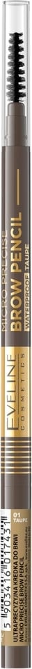 Laps për vetulla Eveline Cosmetics Micro Precise Brow Pencil për femra 01 Taupe, 1 copë
