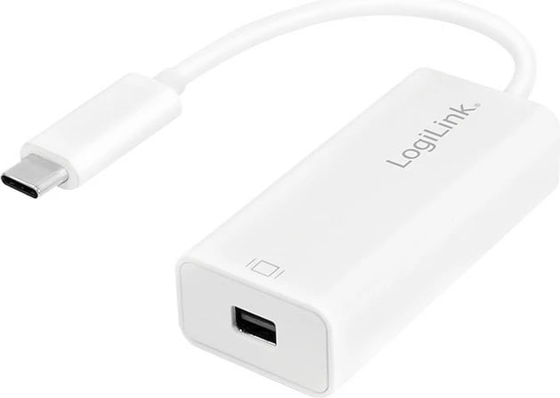 Adapter USB-C në mini DisplayPort LogiLink UA0360, 4K/60Hz, 0.15m, Bardhë