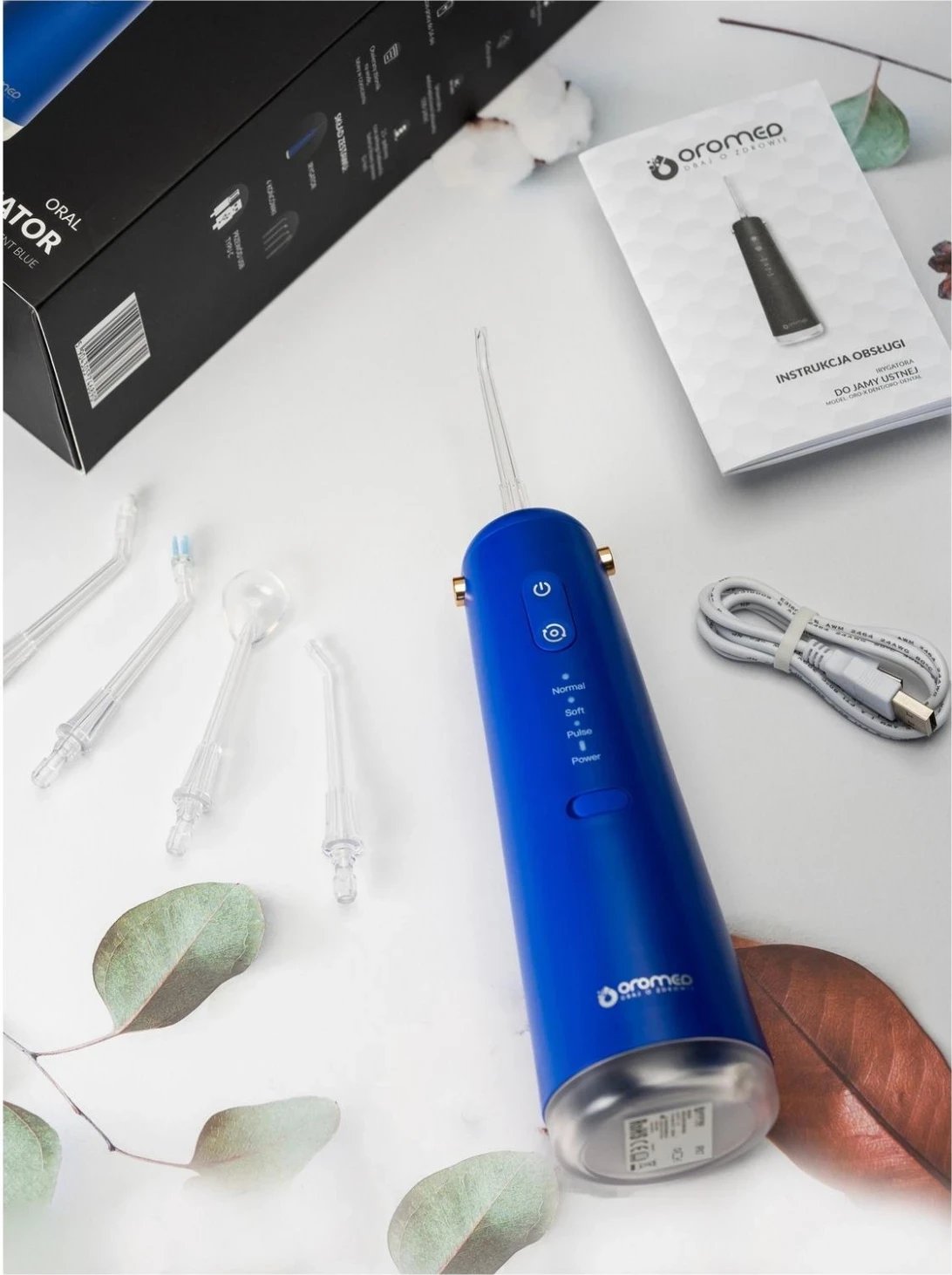 Irigator për dhëmbë Oromed Oro-X-Dent, 1100mAh, i kaltër