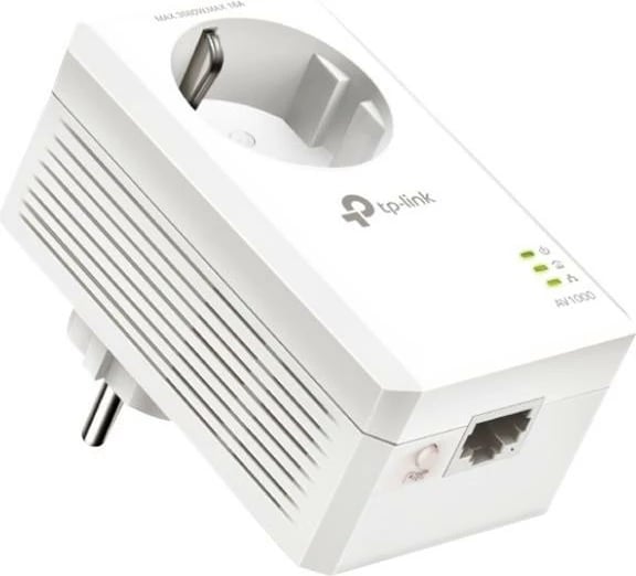 Adaptues Powerline, TP-Link TL-PA7017P, Gigabit 1 port, me prizë kaluese, e bardhë