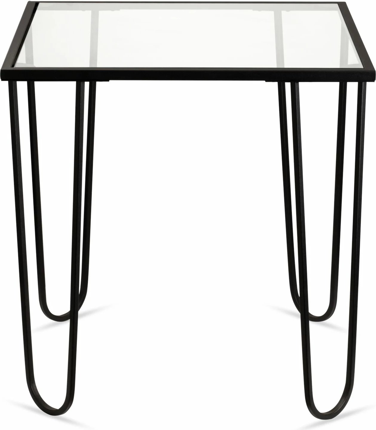 Tavolinë kafeje Skye Decor, SHB-032, xham i kalitur, e zezë, transparente