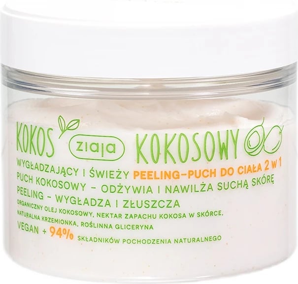 Skrab për trup Ziaja Coconut Coconut Smoothing and Refreshing Body Scrub 2in1 për femra, 270ml