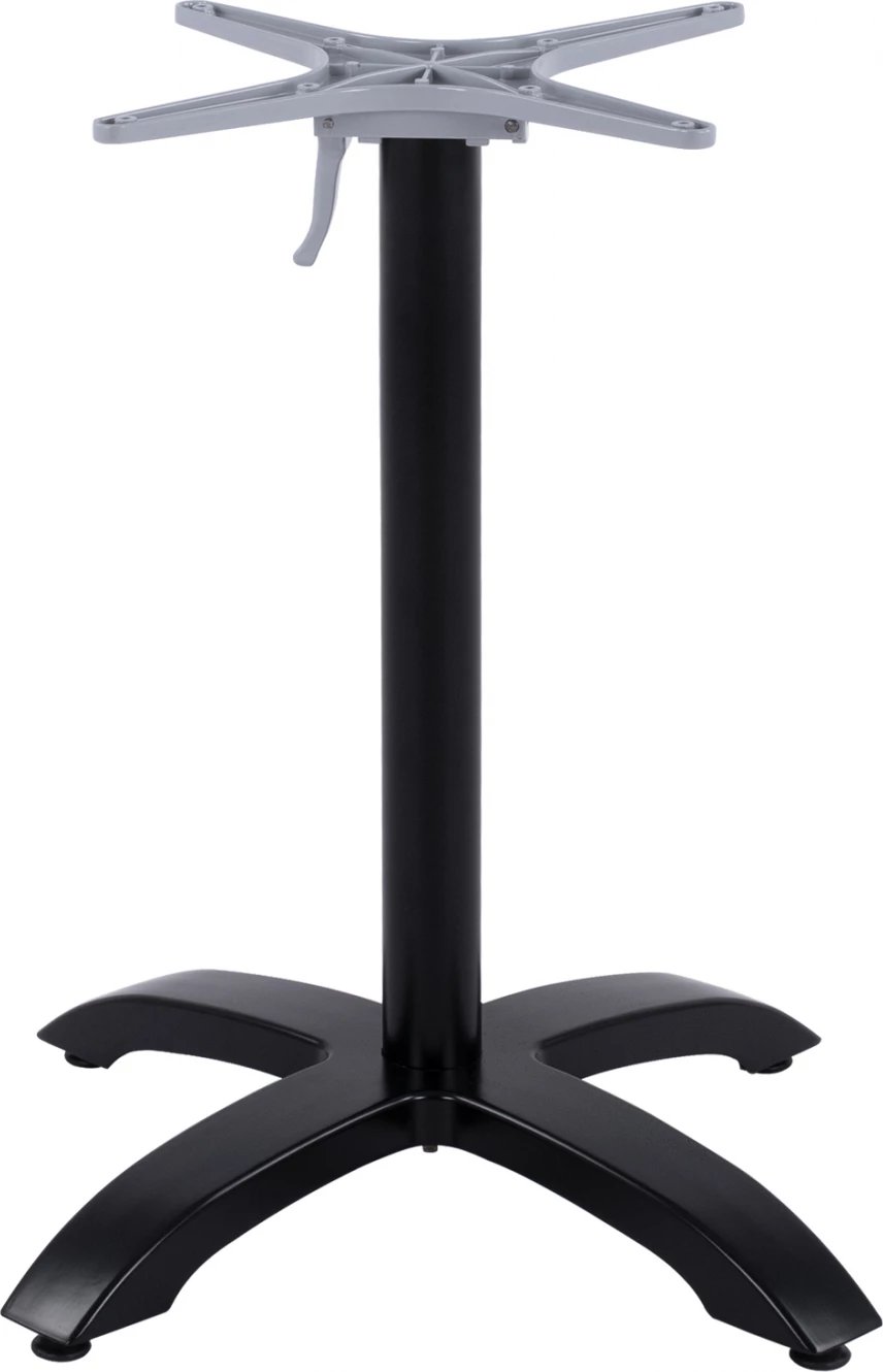 Bazë tavoline e palosshme alumini, ngjyrë e zezë mat, FH469.01, 66x66x72 cm me kryq 48x48 cm