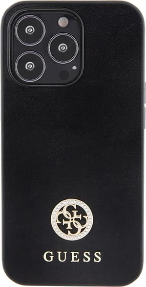 Mbështjellës Guess 4G Strass Metal Logo për iPhone 13 Pro 6.1", i zi
