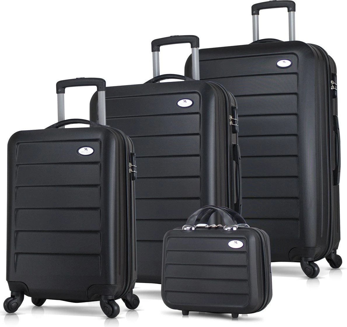 Set valixhesh (4 copë), Zoozie Bags, 1567, ngjyrë e zezë