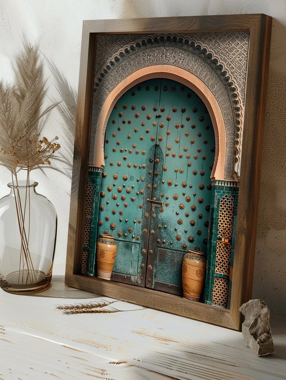 Pikturë dekorative me kornizë MDF, shumëngjyrëshe, GE128-L