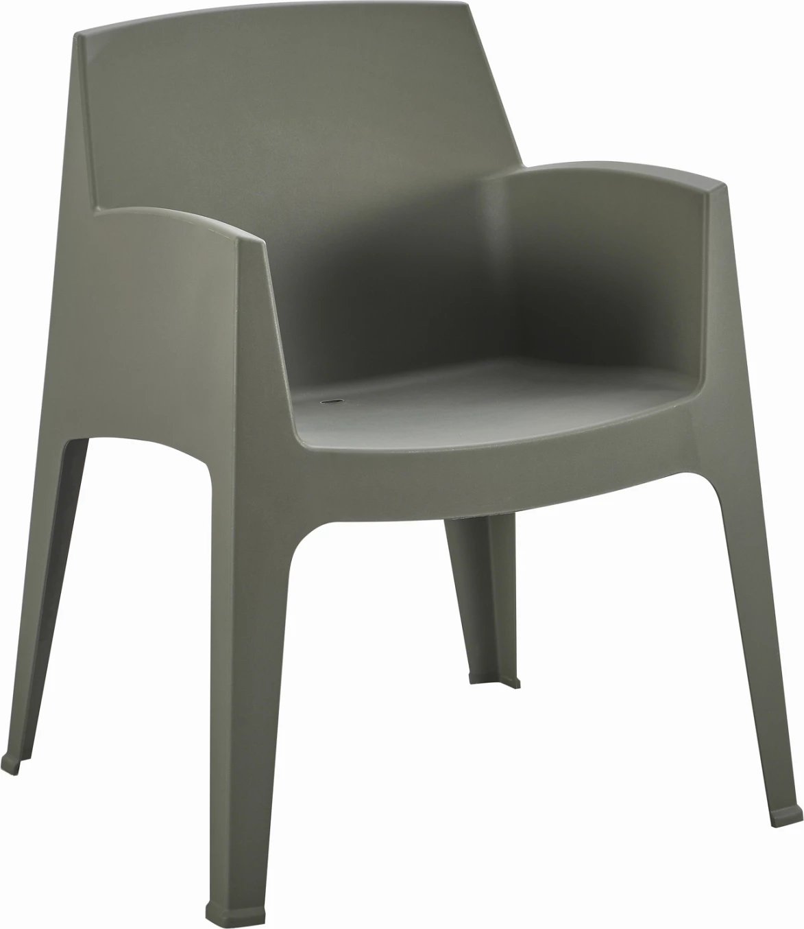 Karrige me krahë polipropileni SLEEK, ngjyrë ulliri e errët, FH6370.05, 57x56x82.5cm