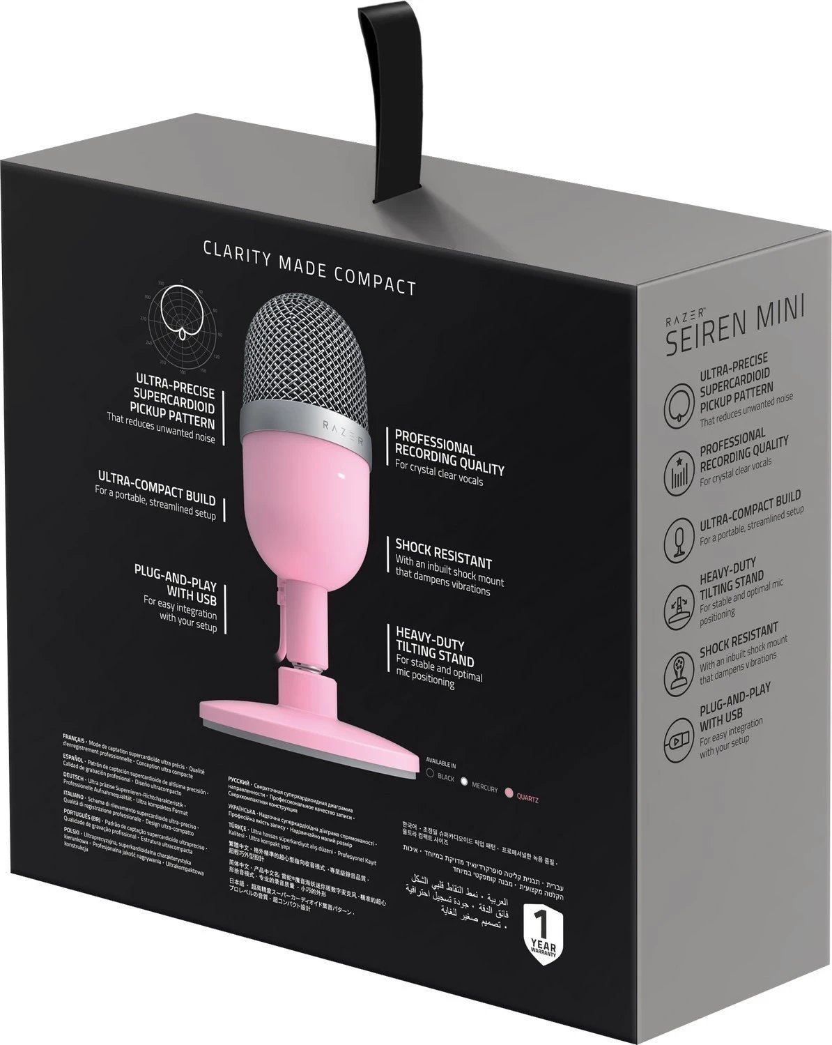 Mikrofon Razer Seiren Mini, rozë