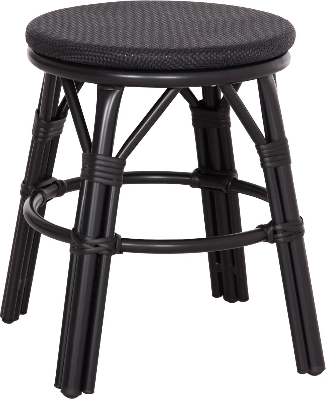 Karrige e rrumbullakët alumini, pamje bambuje, FH6285.02, ngjyrë e zezë, Φ36x46H cm