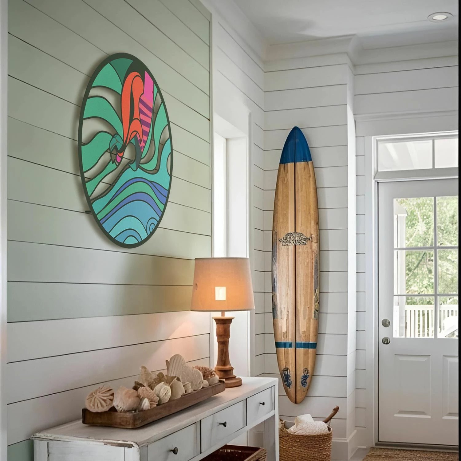 Aksesor dekorativ metalik për mur, Nature’s Melody, Wallity, APT821, 49x49cm