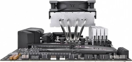 Ftohës CPU Thermaltake TOUGHAIR 110, 140W, 4x heatpipe bakri, 12cm, Gri