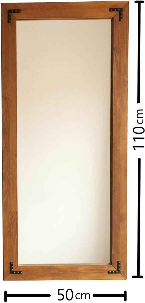 Pasqyrë druri, ngjyrë arre, Hanah Home, 50x110cm