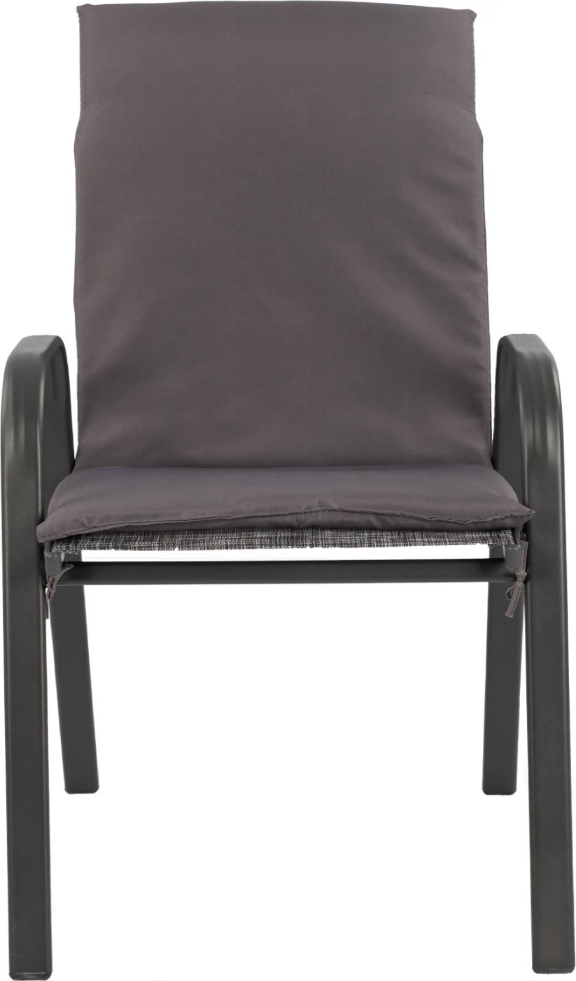 Karrige për jashtë Leon, ngjyrë metalike gri me jastëk gri, FH10573.01, 54x70x93 cm