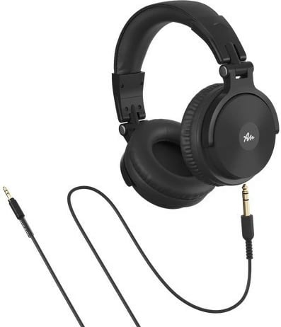 Kufje Audictus Voyager AWH-1514 me mikrofon, Stereo, 3.5 mm/6.3 mm, të zeza