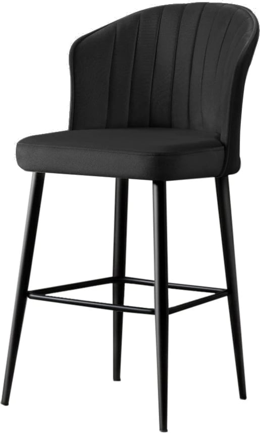 Set karrigesh për bar (4 copë), Hanah Home, Rubi, e zezë