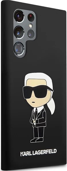 Mbështjellës Karl Lagerfeld Silicone Ikonik për Samsung Galaxy S24 Ultra, i zi